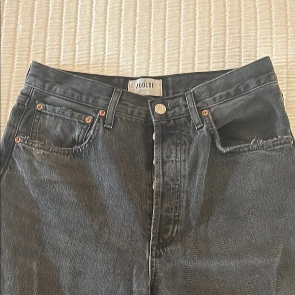 AGOLDE Dame High Rise Wide Leg Jeans in the color Hitch - Picture 9 of 9